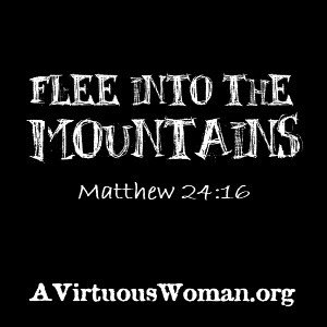 {The Abomination of Desolation} Flee into the Mountains | A Virtuous Woman