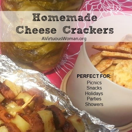 Homemade Cheese Crackers {Perfect for picnics, snacks, parties, and holidays!} | A Virtuous Woman 