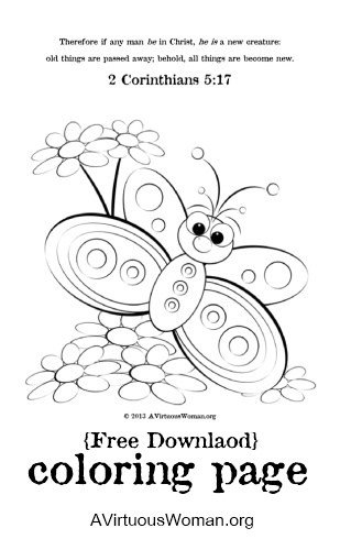 Free {A New Creation} Coloring Page Printable | A Virtuous Woman