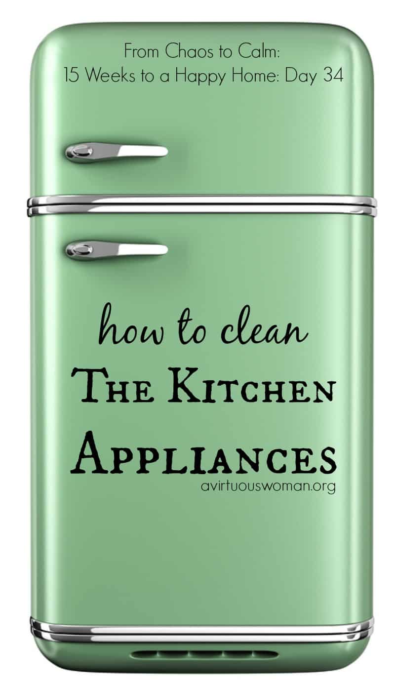 How to Clean the Kitchen Appliances @ AVirtuousWoman.org