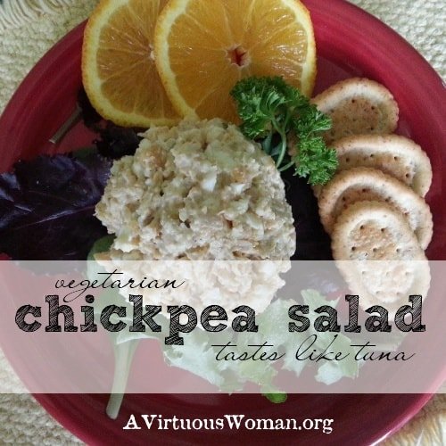 Chickpea Salad {Vegetarian Mock Tuna} | A Virtuous Woman #realfood #healthy #glutenfree