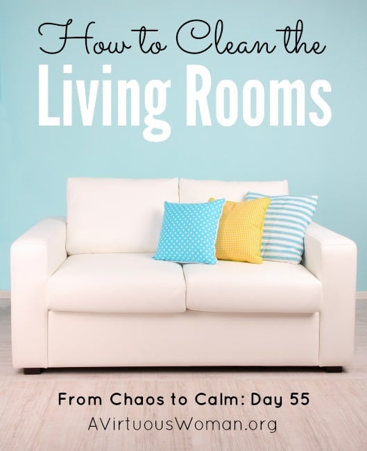 How to Clean the Living Rooms @ AVirtuousWoman.org