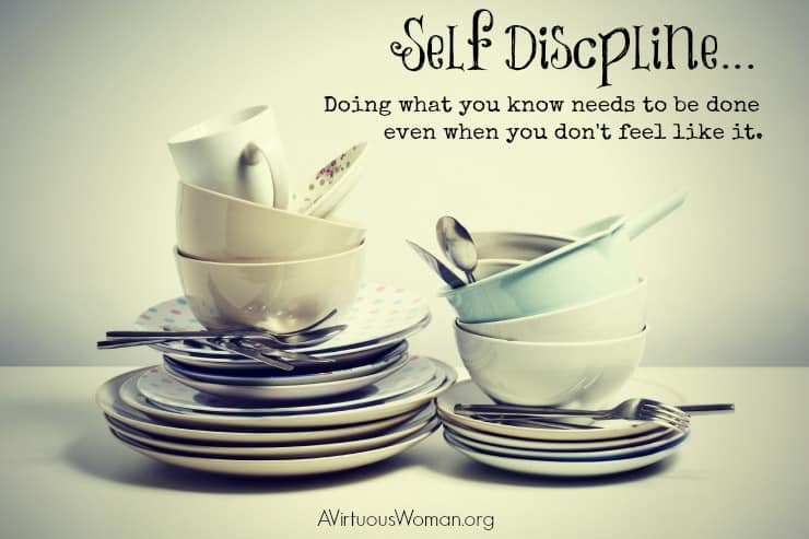 Self-disciple means doing what you know needs to be done even when you don't feel like it. {A Time to Clean: 30 Day Challenge} @ AVirtuousWoman.org