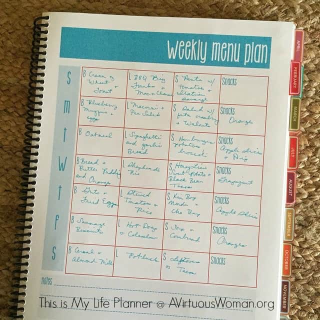 Sunday Planning & Goals {Intentional Homemaking #8} AVirtuousWoman.org