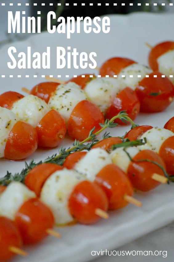 Mini Caprese Salad Bites @ AVirtuousWoman.org