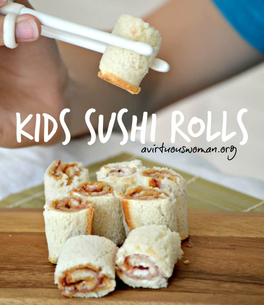 Kids Sushi Rolls - Fun Lunch Idea @ AVirtuousWoman.org