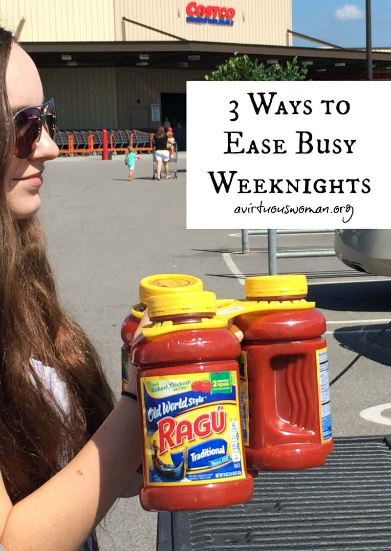 3 Ways to Ease Busy Weeknights @ AVirtuousWoman.org