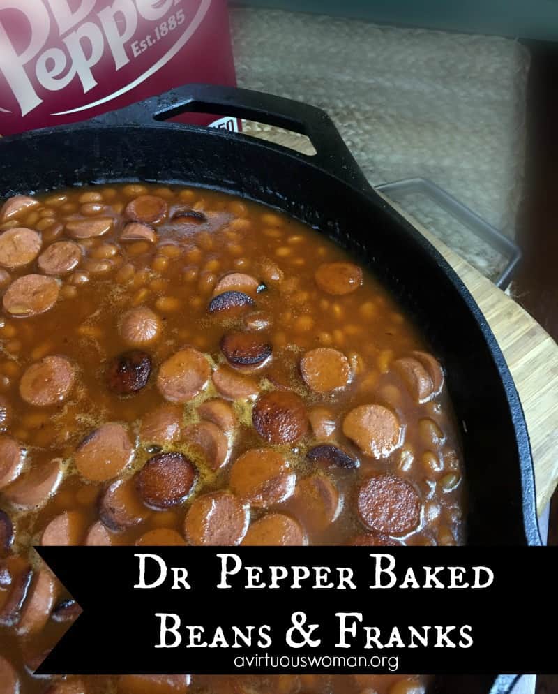 Dr Pepper Baked Beans and Franks @ AVirtuousWoman.org