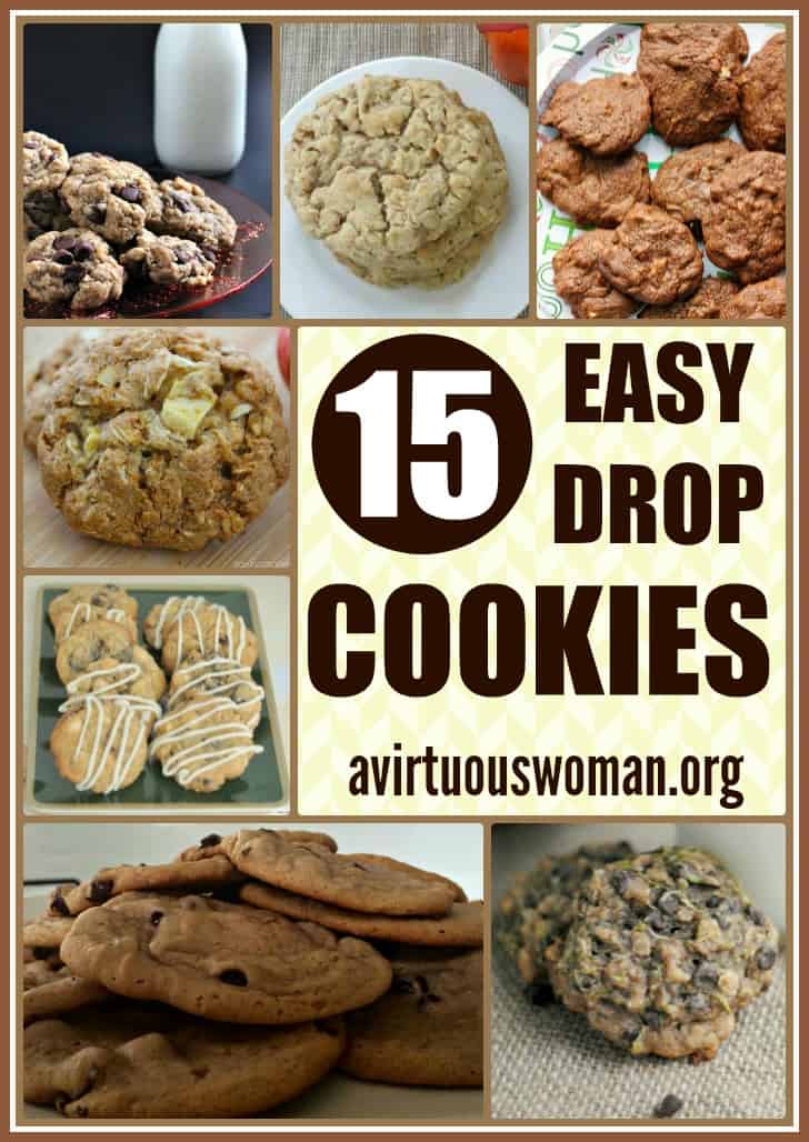 15 Easy Drop Cookie Recipes you'll love! @ AVirtuousWoman.org