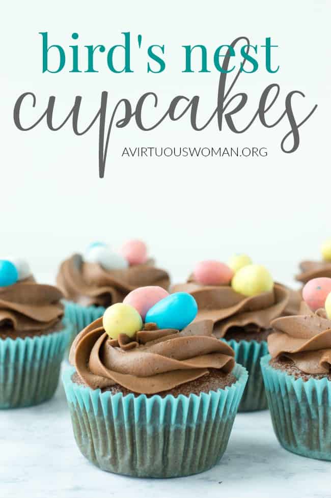 Birds Nest Cupcakes for Spring @ AVirtuousWoman.org
