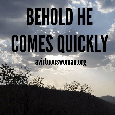 Behold He Comes Quickly: A Call to Holiness @ AVirtuousWoman.org