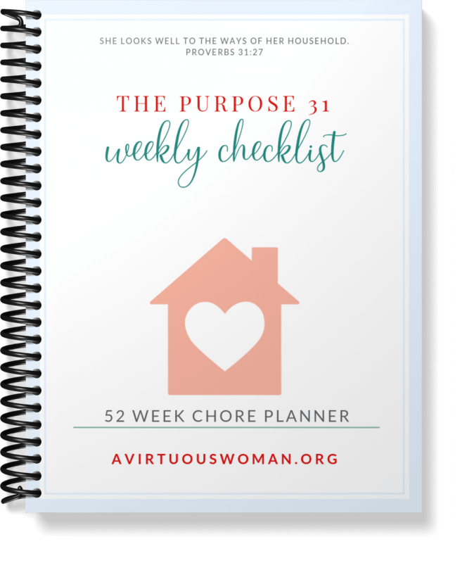The Purpose 31 Weekly Checklist @ AVirtuousWoman.org