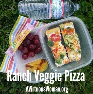 Ranch Veggie Pizza {Easy Lunch Box}