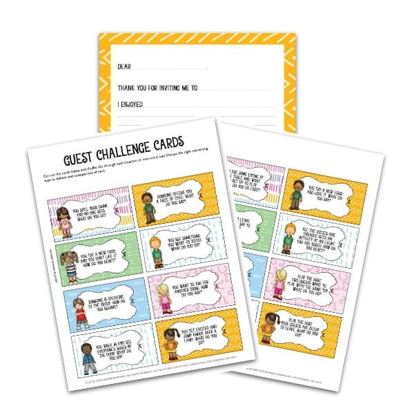 How to be a Good Guest Printable Activity Cards @ AVirtuousWoman.org
