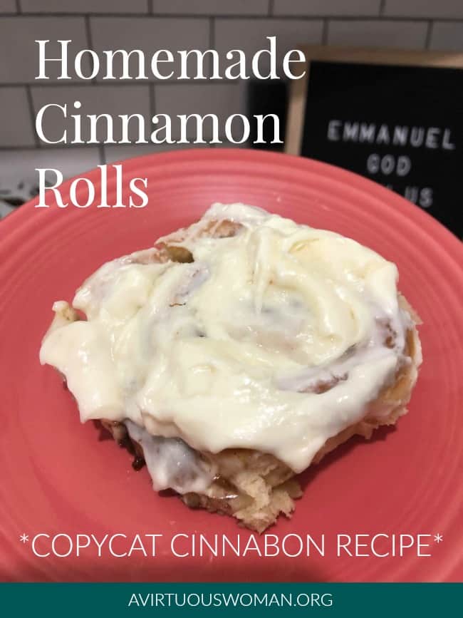 Copycat Cinnabon Cinnamon Roll Recipe @ AVirtuousWoman.org