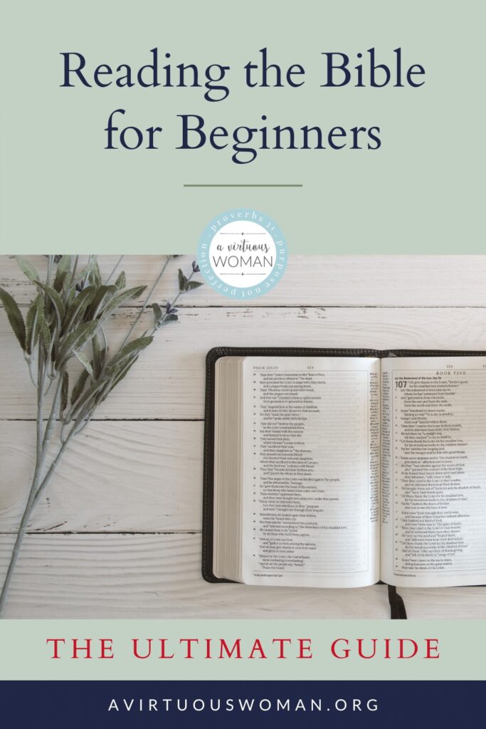 The Ultimate Guide to Reading the Bible for Beginners @ AVirtuousWoman.org