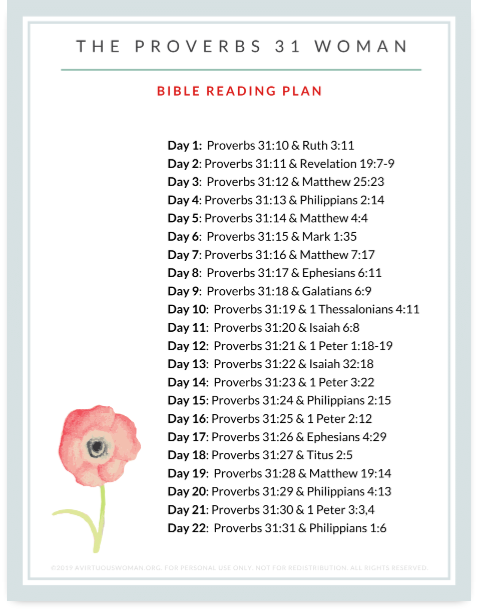 proverbs 31 woman bible study