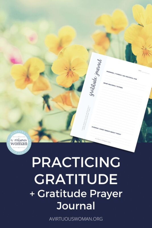 Gratitude Prayer Journal | Christian Gratitude Journal @ AVirtuousWoman.org