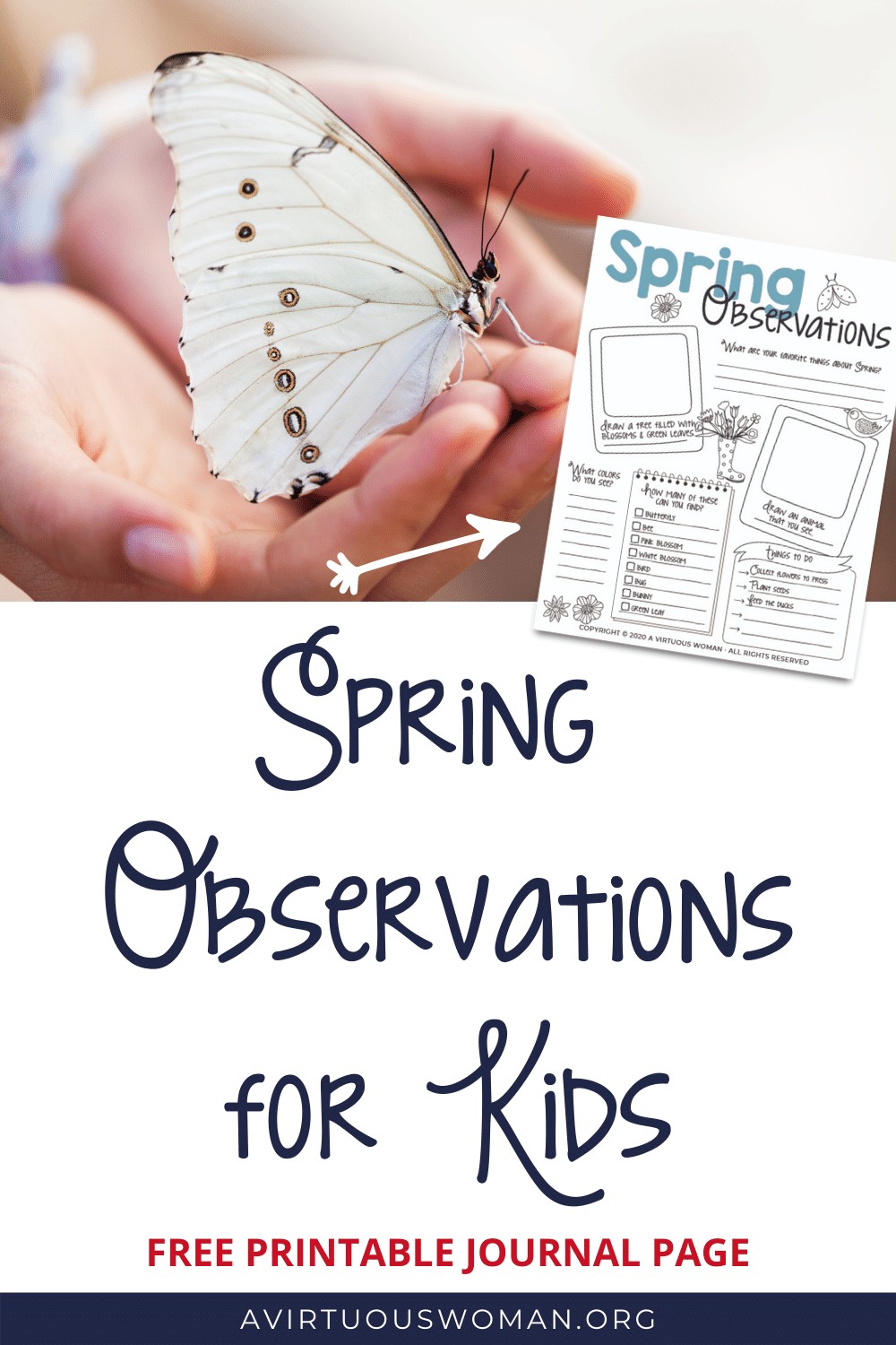 Free Printable Nature Journal | Spring Observations for Kids