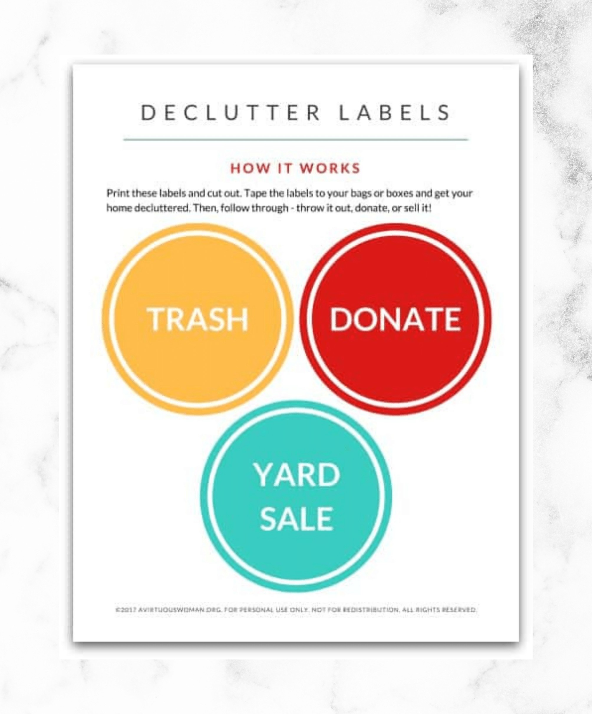 Purpose 31 Checklist | Offer - The Homemaker's Society