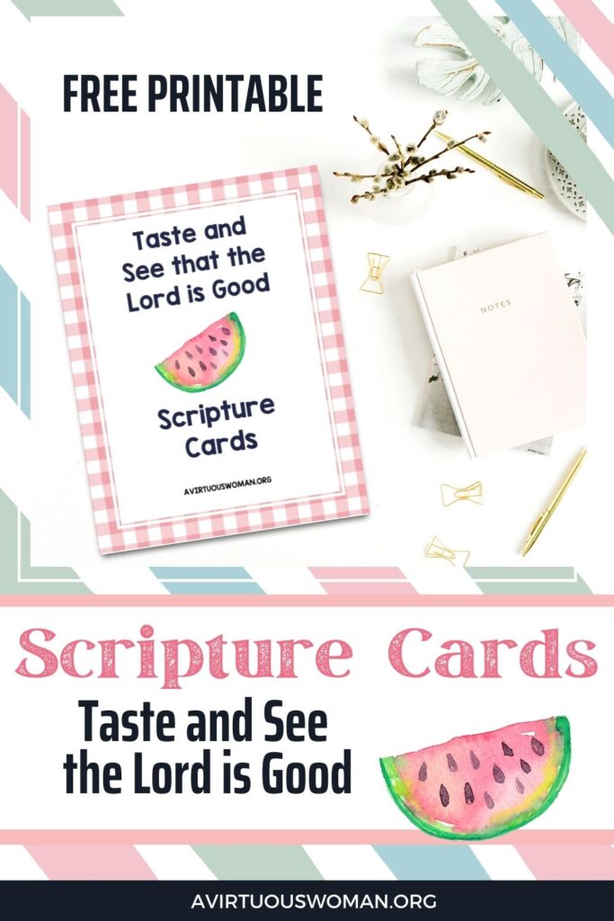 Free Printable Scripture Cards for Summer @ AVirtuousWoman.org