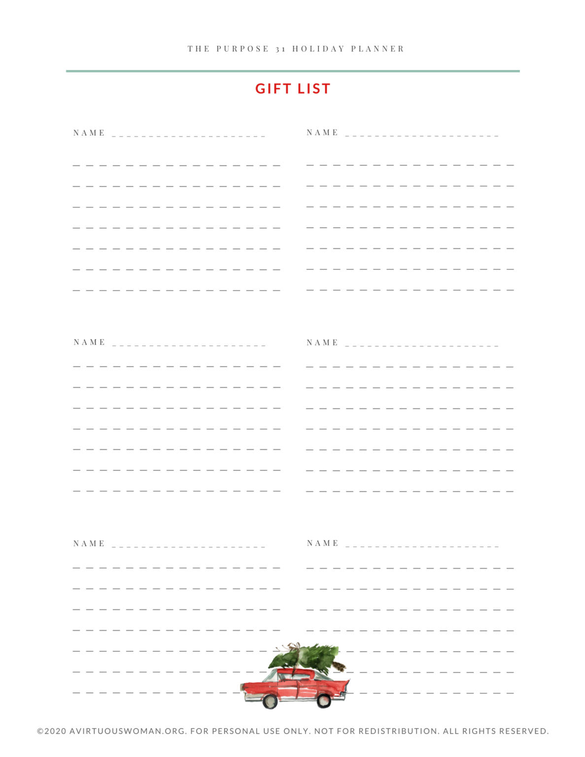 2023 Free Printable Holiday Planner | Christmas Planner