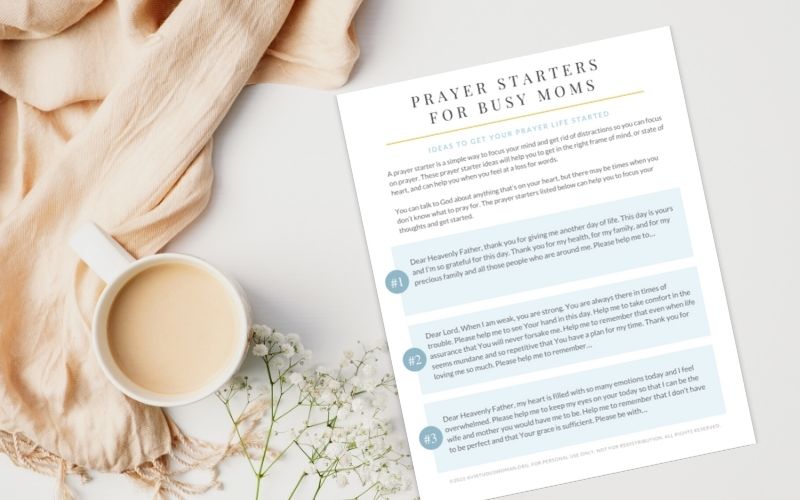 11 Everyday Prayer Starter Ideas for Moms + Free Printable