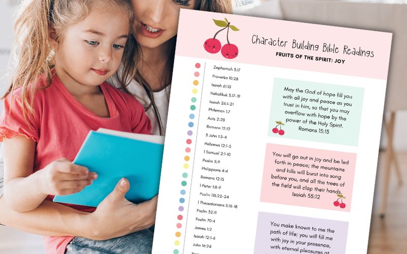 Free Printable Homeschool Bible Reading Plan for Kids: Joy