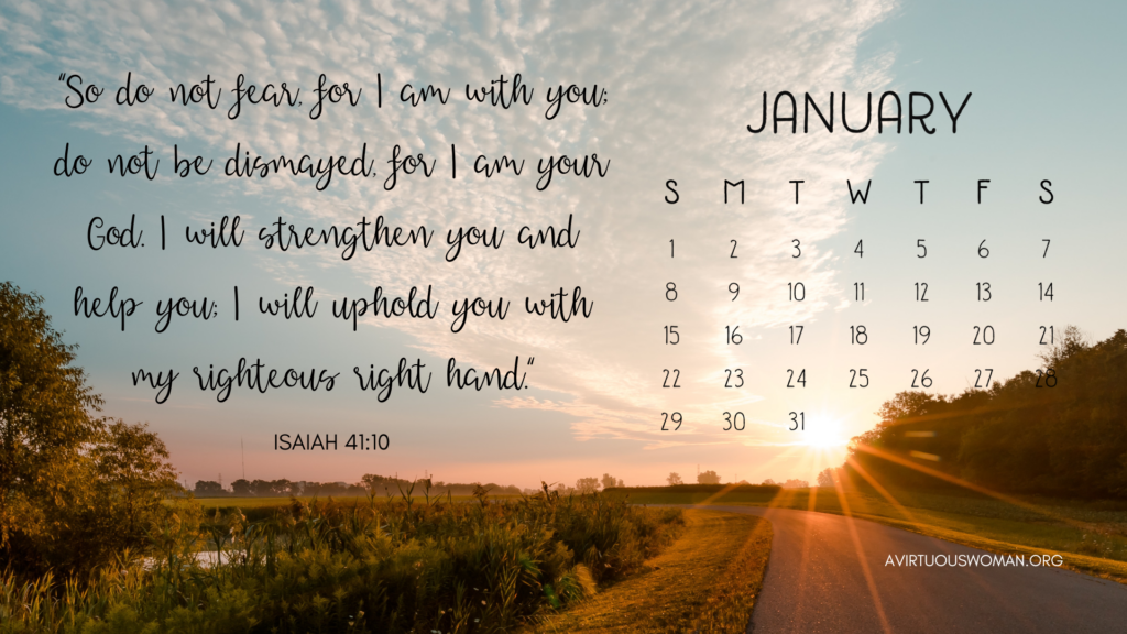 January 2023 Desktop Wallpaper @ AVirtuousWoman.org