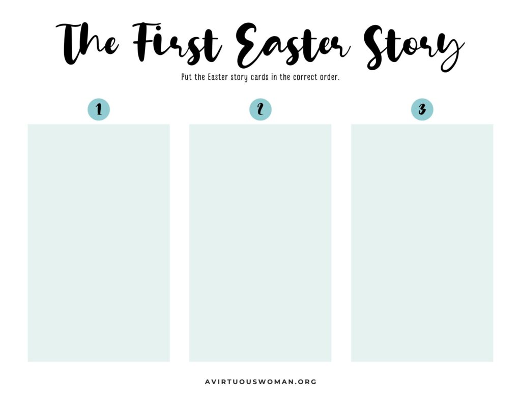 How to Teach the Easter Story to Children + Free Printable Easter Story Cards @ AVirtuousWoman.org