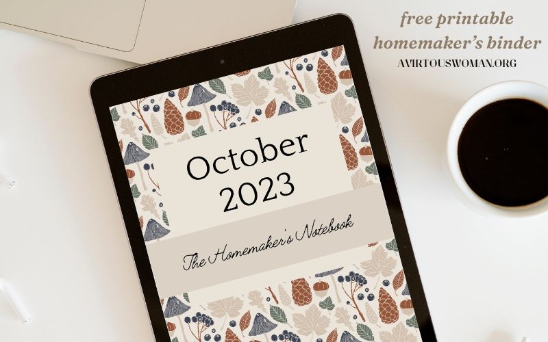 Free Printable Homemaking Planner: October 2023