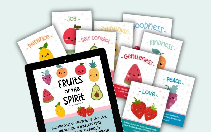 Adorable Fruit of the Spirit Posters to Help Teach Bible Lessons